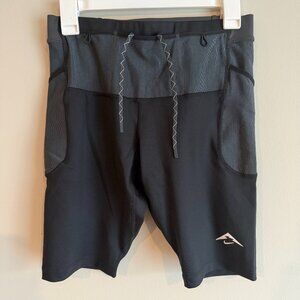 Nike HJ4170-010 Mens Small Lava Loops Dri-FIT ADV Running Tights Shorts Black